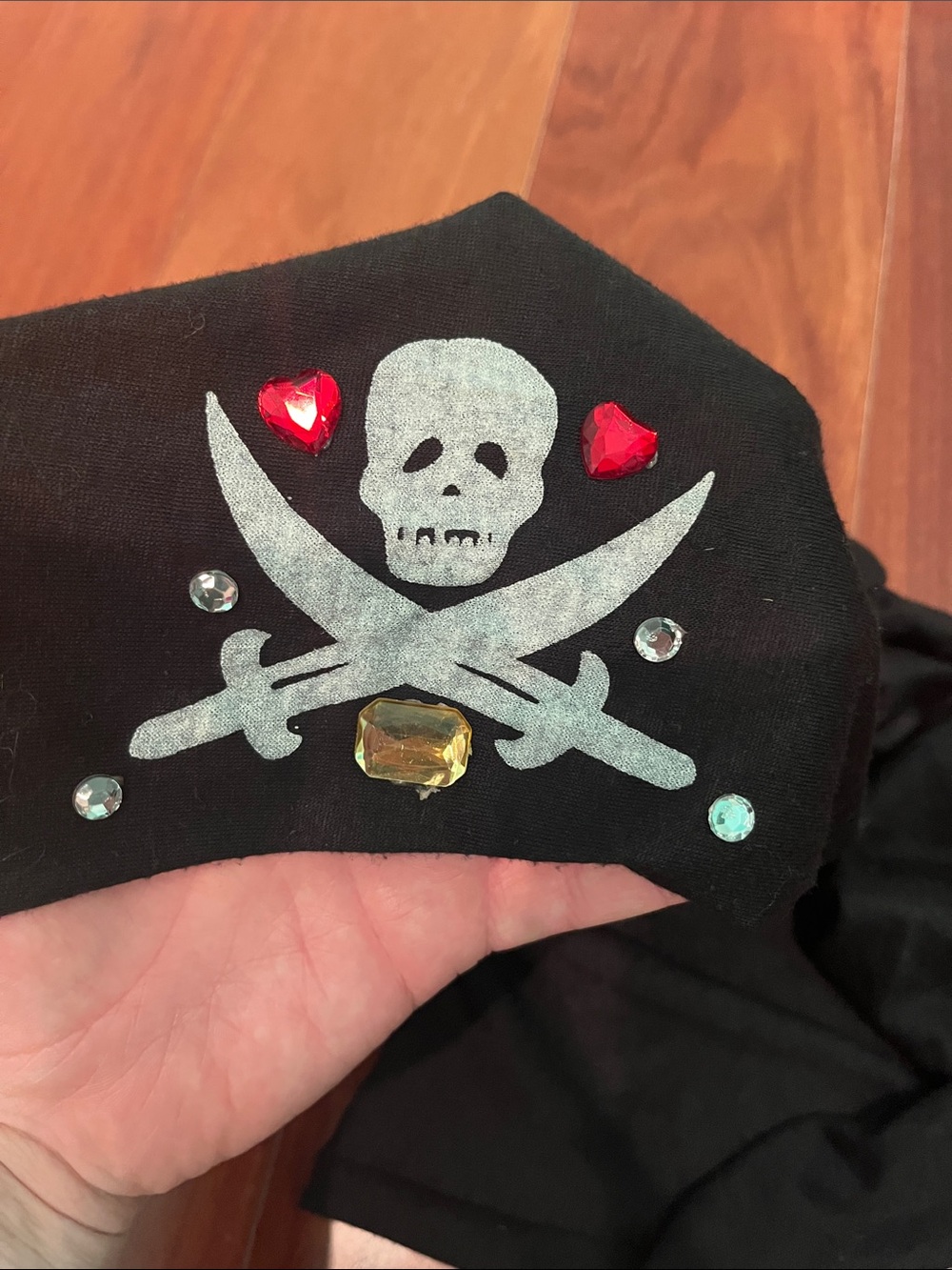 Black Skull & Crossbones Bandana Headscarf